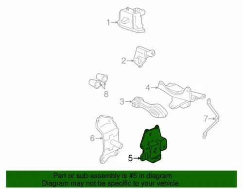 Genuine GM 1995-2005 Chevrolet Cavalier Engine Transmission Motor Mount 22171740 - Image 2 of 2
