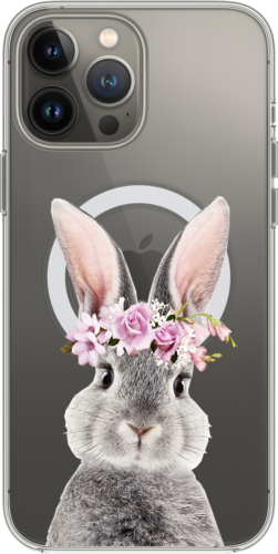 Baby Bunny Rabbit Flower Crown Vibes Case Cover Silicone / Shockproof / MagSafe - Zdjęcie 1 z 11