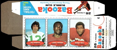 1971 Topps Bazooka Football Flat Boxes Set of 7 and CHOOSE 3 Cards per Box READ! - Picture 148 of 241