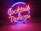 Cocktails And Dreams Martini 20"x16" Neon Light Sign Lamp Beer Pub Bar Display