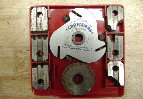 Vntg Craftsman 9-3200 Bench & Radial Saw Molding Set,INCOMPLETE,W/5 Cutter Sets - Bild 3 von 11