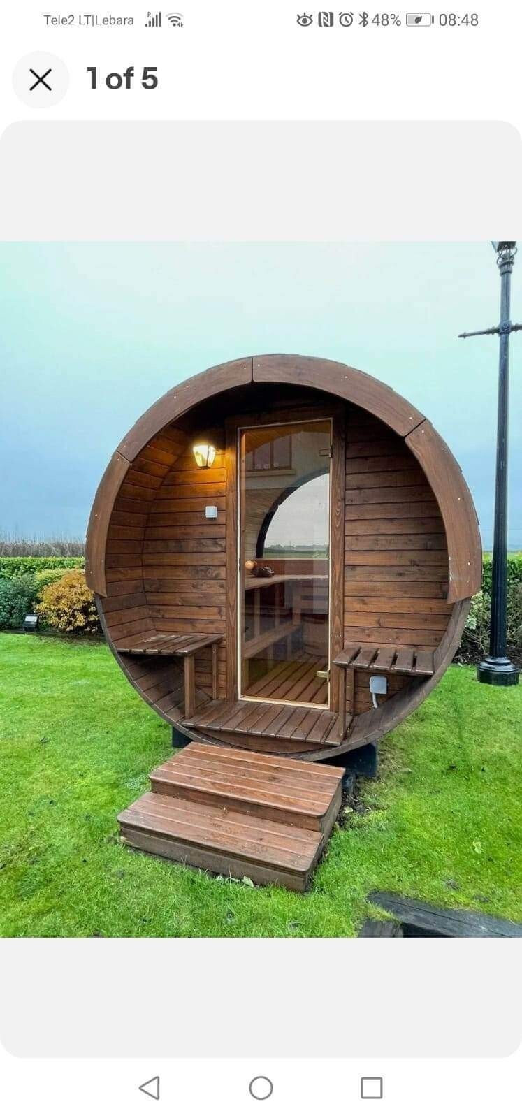 Outdoor barrel sauna eBay