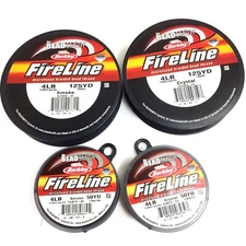 FireLine Beading Thread 4LB Crystal Smoke Black Beadsmith 15YD 50 125 yard/spool
