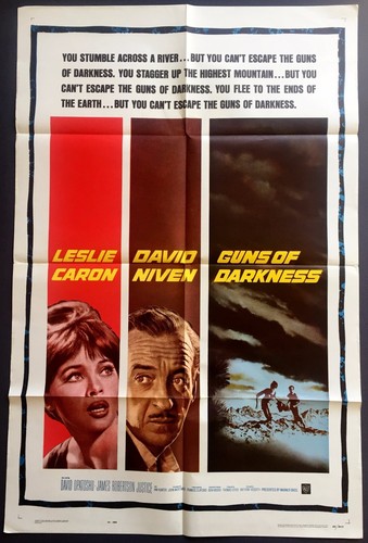GUNS OF DARKNESS (VF) Orig Movie Poster 1962 One Sheet 1SH Leslie Caron 2424