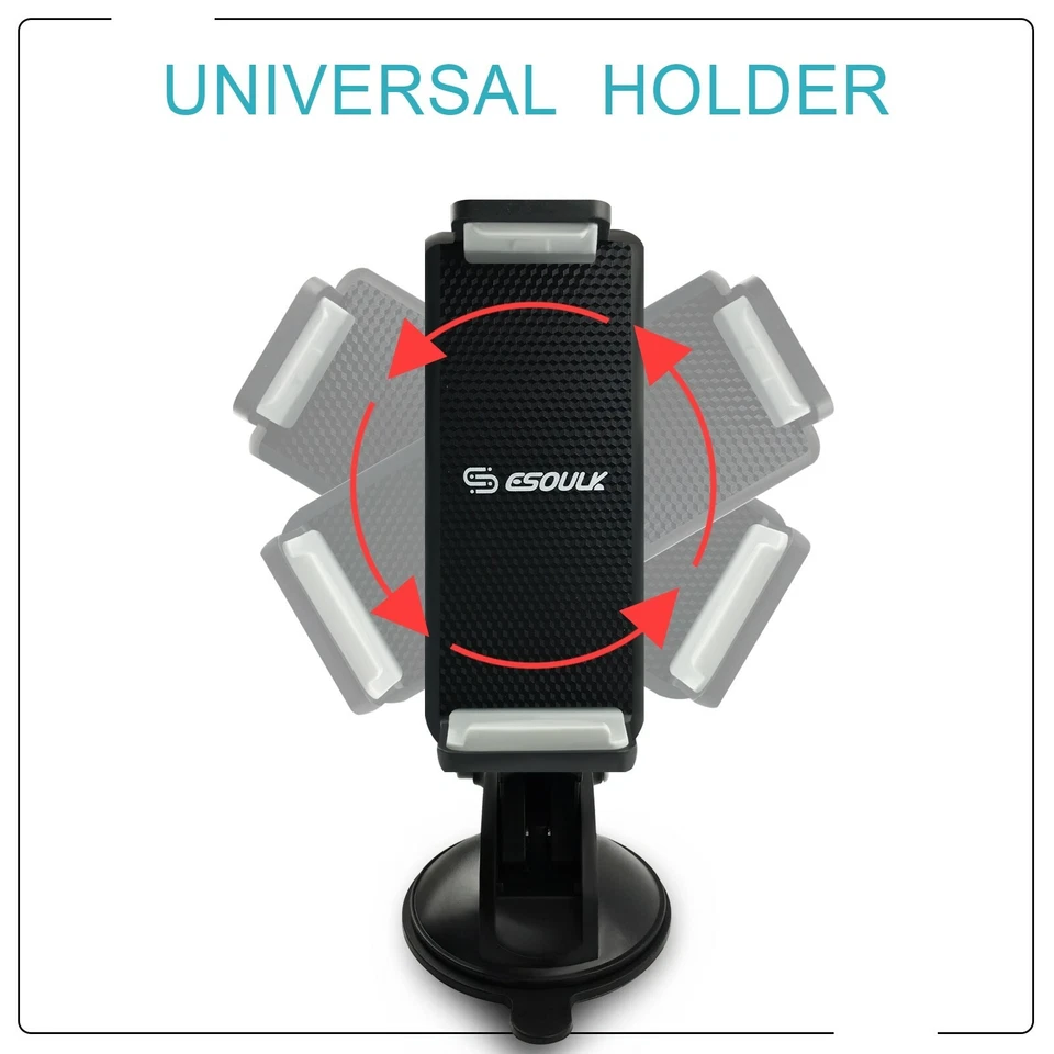 Esoulk Universal 360 Degrees Rotation Car Holder Mount for Smartphone and Tablet - Image 3 of 4