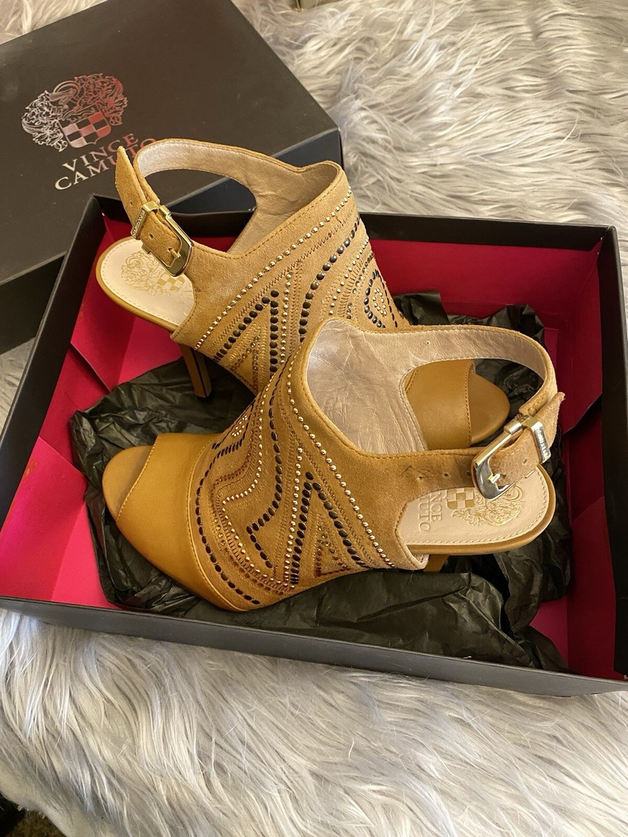 Women Vince Camuto Vesela Leather Dress Shooties, Brown VC-YOLANA Women Vince Camuto Vesela Leather Dress Shooties, Brown VC-YOLANA