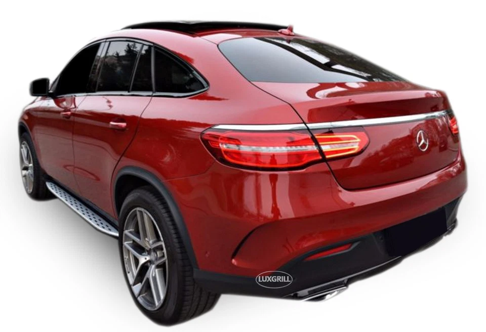 Marche-Pieds Latéraux Aluminium Pour Mercedes GLE C292 2015-2019 Coupe - Photo 2/4