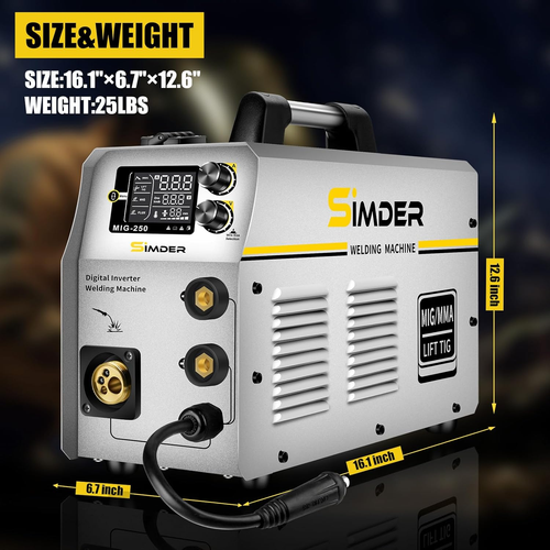 Soldadora de doble voltaje 4 en 1 Mig/Mag/Lift Tig/Stick 110/220V con - Imagen 6 de 7
