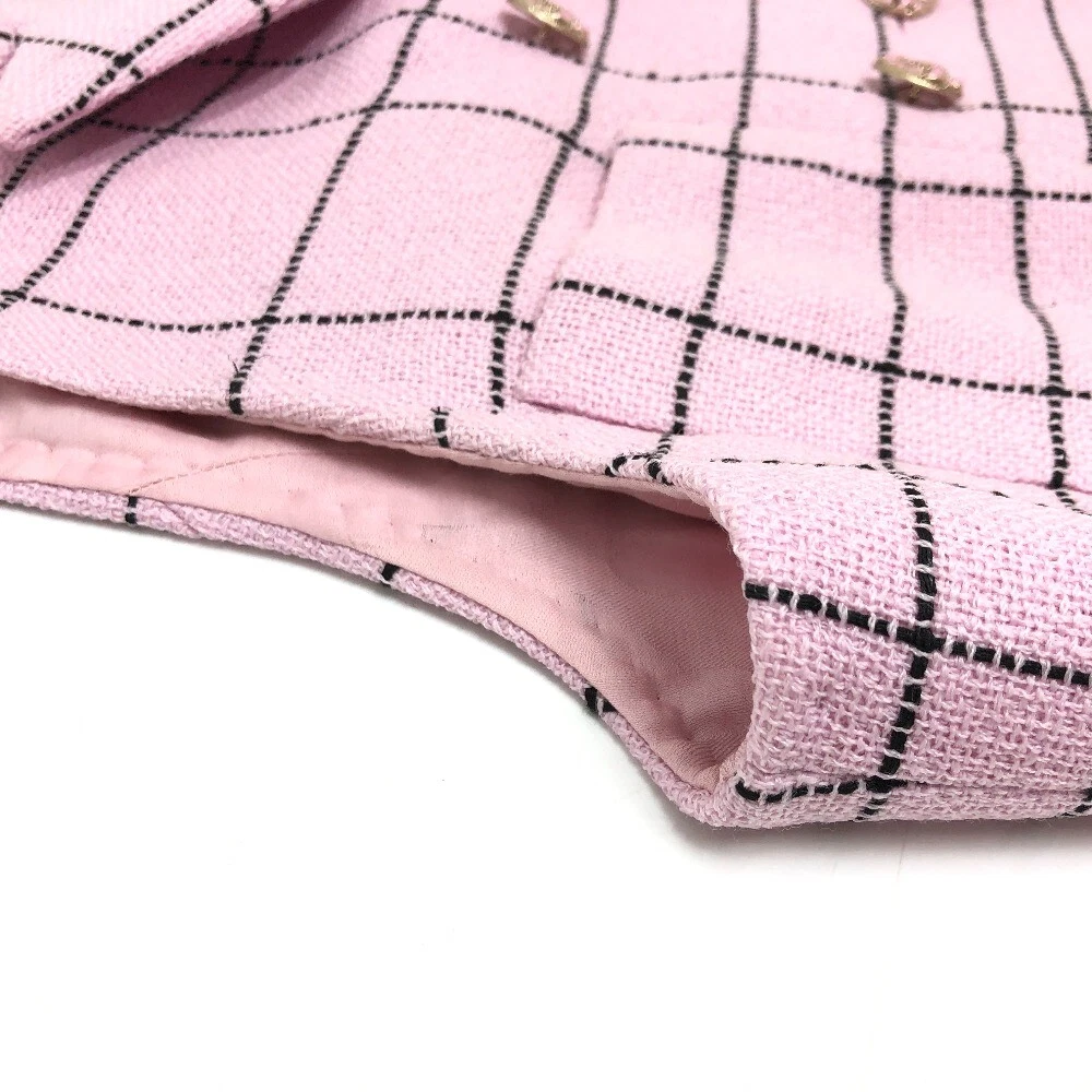 CHANEL P77266 24S tweed senza maniche abbigliamento giacche top canotta tweed rosa