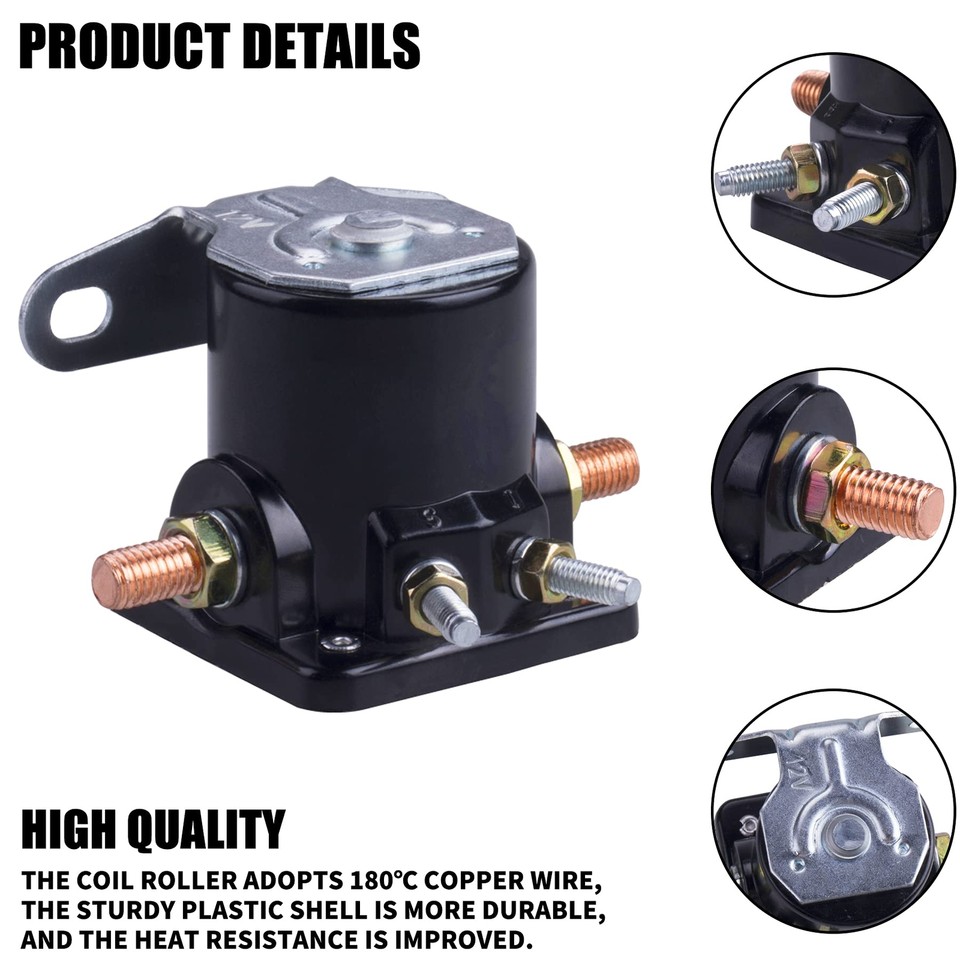 New Hot Rod Starter Relay Solenoid 12V Heavy Duty SW3 Compatible with