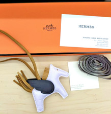 HERMES Rodeo Pegasus PM Mauve Pale Bag Charm Agnomiro Pink with Box