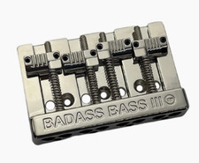 Nickel Leo Quan Badass III Bass Bridge For String Thru Fender P/J/Tele Bass®