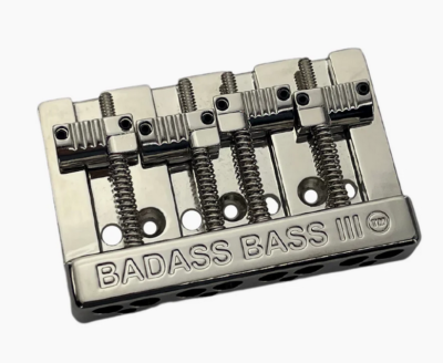 ベース ALLPARTS Badass III Bass Bridge Chrome Nickel Leo Quan Badass III Bass Bridge For String Thru Fender P/J