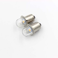 2pcs LED Flashlight Bulb 6V-24V P13.5S Base Headlamp Flashlight Torch Conversion