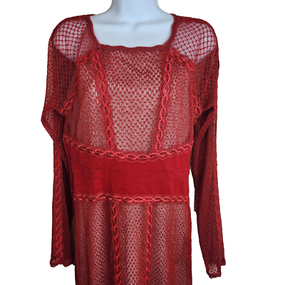 Free People Mesh Bodycon Lace Dress Size M Cherry Red Long Sleeve Mini | eBay Free People Mesh Bodycon Lace Dress Size M Cherry Red Long Sleeve Mini | eBay