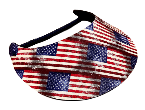 Patrones de bandera patriótica de The Incredible Sunvisor ¡Perfectos para el verano! Hecho en el - Imagen 5 de 6