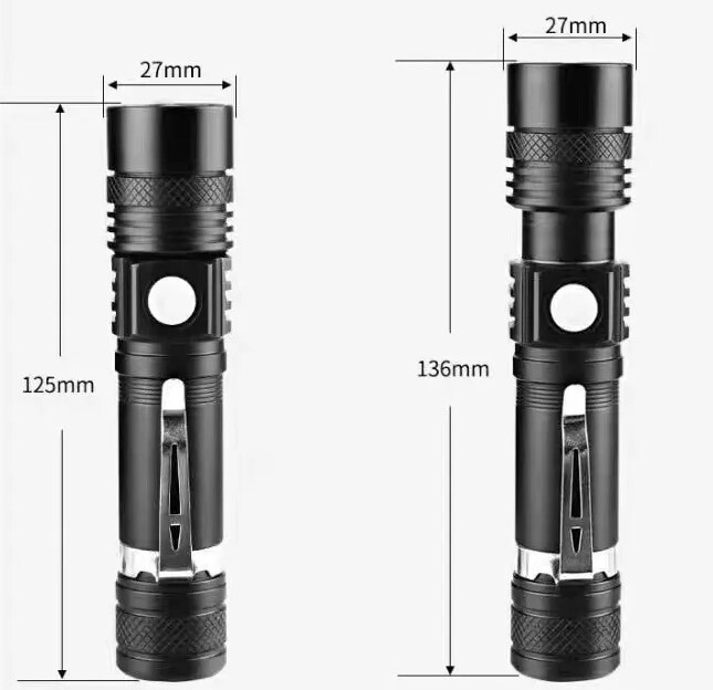 TUULKIT 7-in-1 Taschenlampe – Wiederaufladbar, USB-C, 4 Lichtmodi, Mit Karabiner
