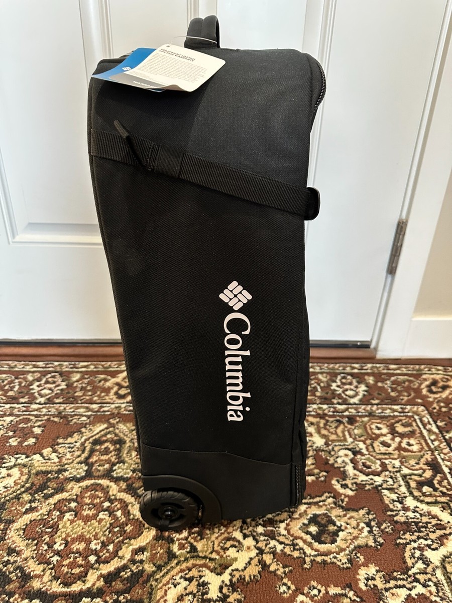 BNWT Columbia Bridgeline 42L Wheeled Travel Bag, Black, Unisex