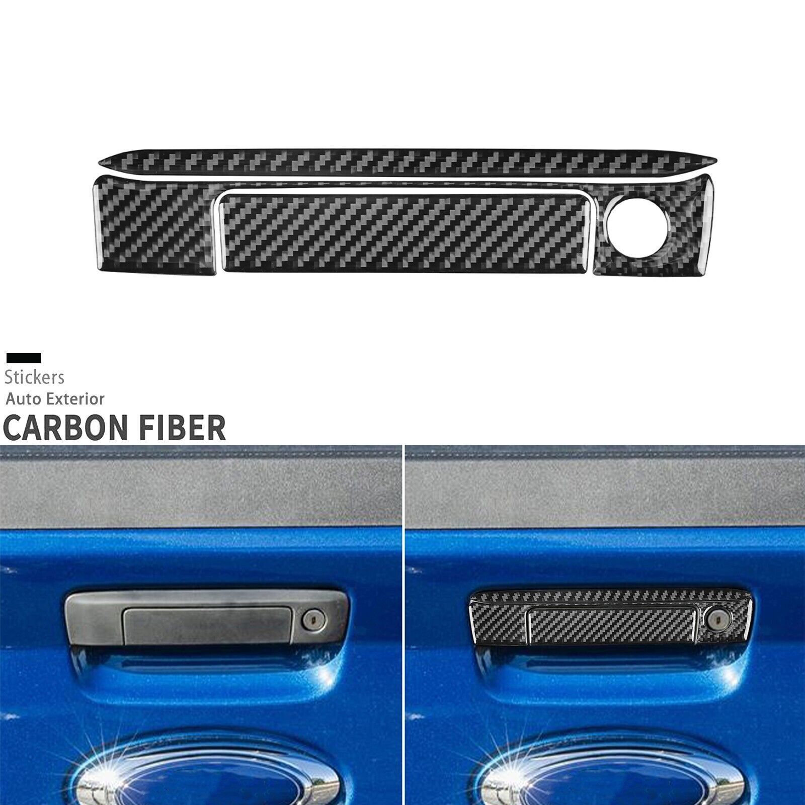 Real Carbon Fiber Exterior Rear Trunk Handle Cover Trim For Ford Maverick 22-25