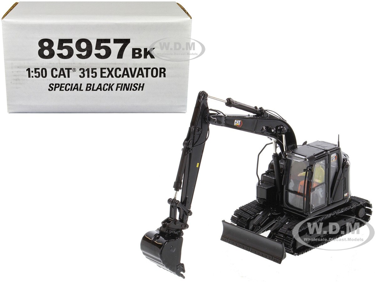 CAT CATERPILLAR 315 HYDRAULIC EXCAVATOR BLACK 1/50 BY DIECAST CAT CATERPILLAR 315 HYDRAULIC EXCAVATOR BLACK 1/50 BY DIECAST