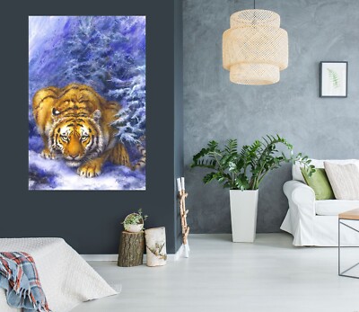 3D Gruseliger Tiger C4290 Wandaufkleber Fototapeten Tapete Ruth Thompson Vera