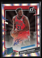 Adama Sanogo 2023-24 Donruss #260 Silver Holo Laser Auto /99 RC