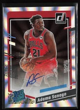 Adama Sanogo 2023-24 Donruss #260 Silver Holo Laser Auto /99 RC