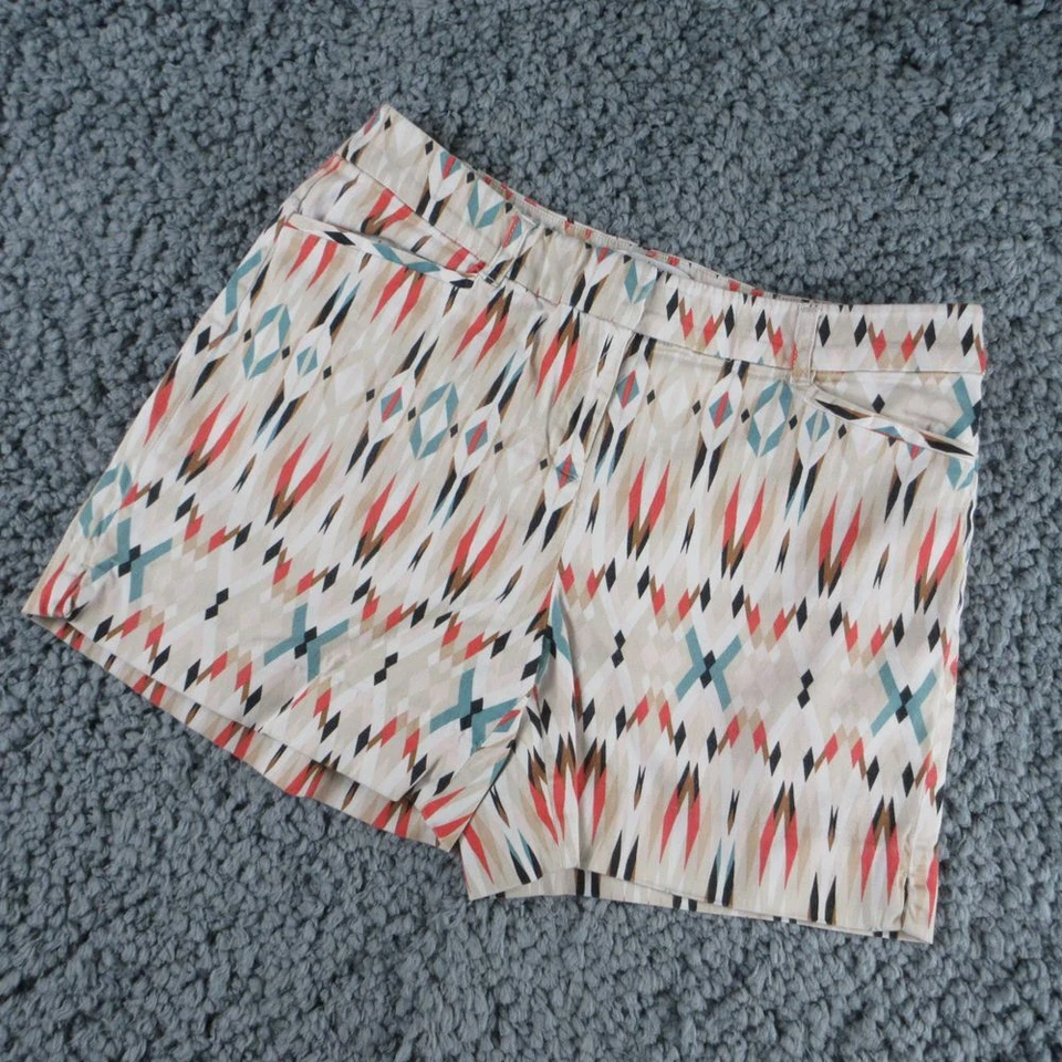 Pantalones Cortos Casa Blanca Mercado Negro Mujer 6 Rosa Azul Geométrico Chino 29x4* Foto 2 de 4