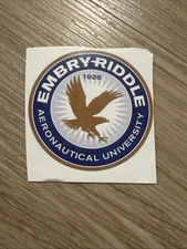 Embry Riddle aeronautical university sticker logo weatherproof bumper vinyl 2”