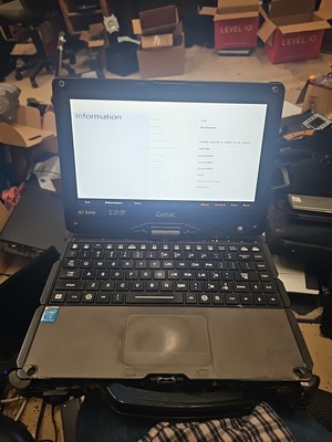 GETAC V110  Tablet Touch Screen i5-4300U 1.90GHz 8gB No Ssd Or Capsule 9950hrs