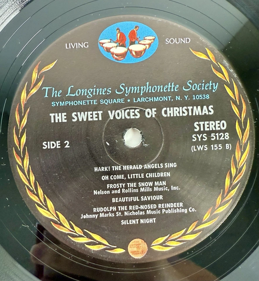 Longines-Symphonette The Sweet Voices of Christmas, Vinyl LP Play Tested VG+/VG+ Foto 4 de 4
