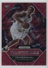 2021 Panini Prizm Draft Picks Fireworks Pink Circles 20/20 Usman Garuba #14 ms9