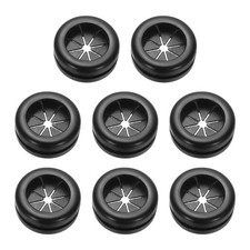 0.6" Drill Hole Rubber Grommets, 8Pcs Desk Grommet Cable Grommet, Black