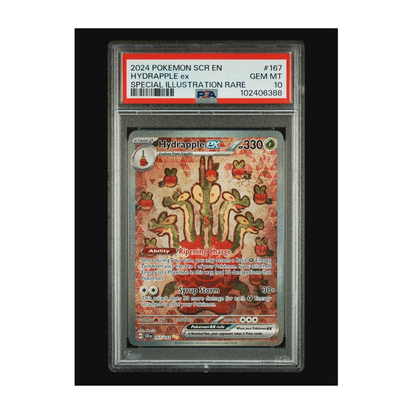 Pokemon Hydrapple ex 167/142 Sv07: Stellar Crown SAR Holo English PSA 10