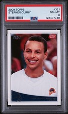 2009-10 Topps - Stephen Curry #321 Rookie Card PSA 8. rookie card picture