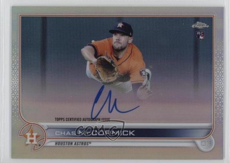 2022 Topps Chrome Rookie Auto Refractor 79/499 Chas McCormick #RA-CM Auto 0f5t