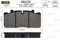 Valeo Bremsbelagsatz, Scheibenbremse 882230