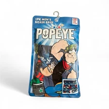 New Popeye Men's Boxer Briefs Size Extra Large Stretch Funny Novelty