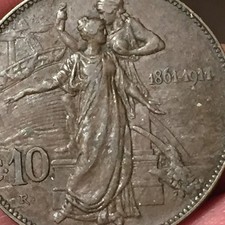 Vittorio Emanuele III (1900-1943) 10 Centesimi Cinquantenario 1861 / 1911 