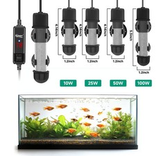 hygger Aquarium Heater Submersible Tropical Fish Tank 10 25 50 100W Adjustable