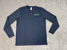 Snap-On Tools Shirt Mens Large Blue Long Sleeve Mechanics Garage Performance