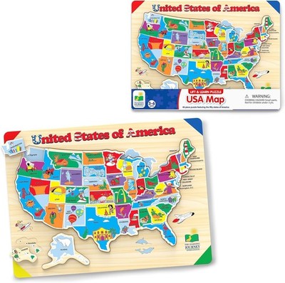 The Learning Journey Lift & Learn Puzzle - USA Map Puzzle for Kids - Preschool