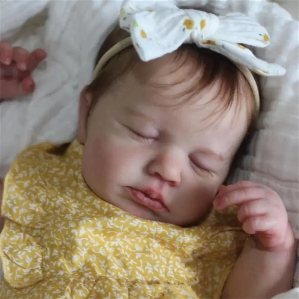 Full Silicone Baby Girl Doll 20 in Realistic Reborn Baby Dolls Silicone Full Bod - Image 2 of 4