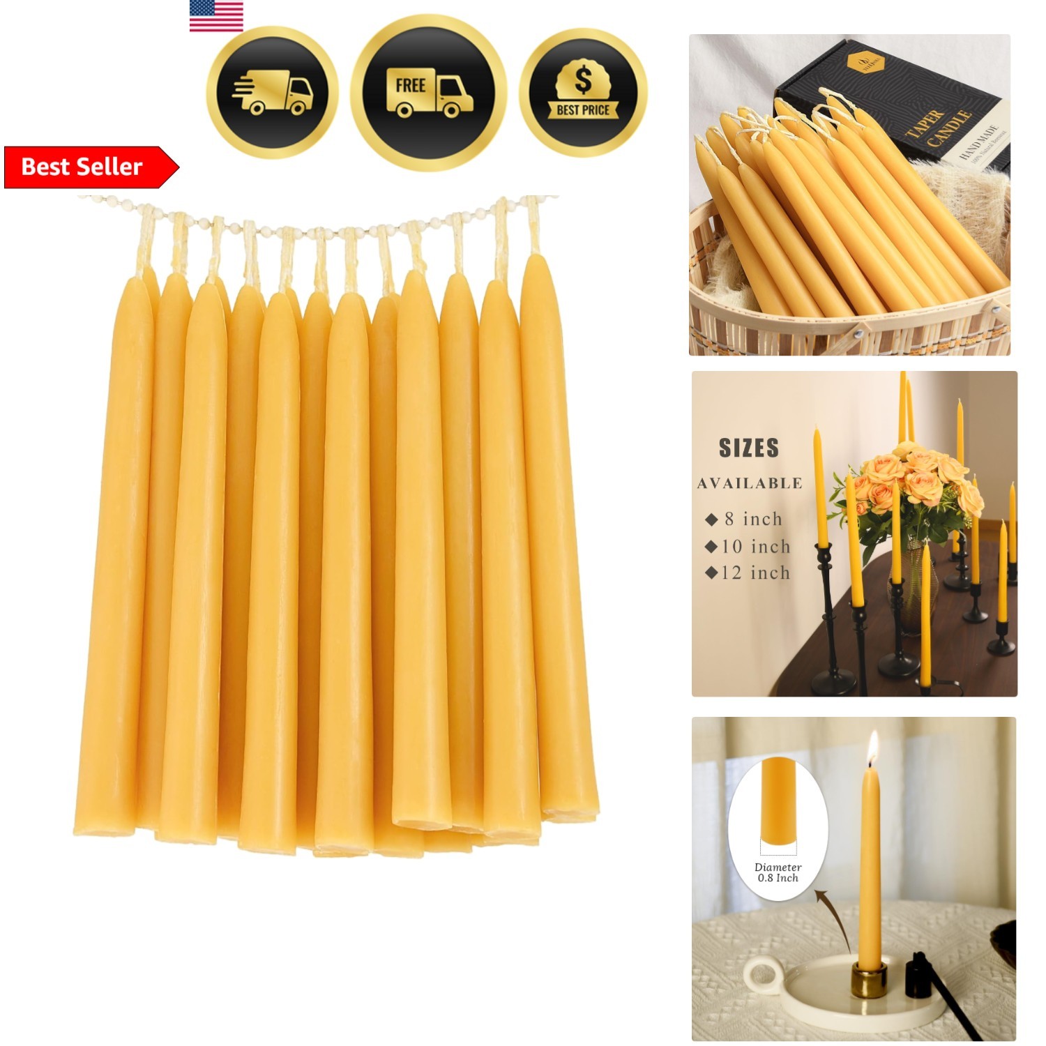 Pack 24 All Natural Dripless Long Burn Indoor
