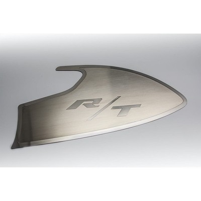 Brushed Door Badges w/Polished 'R/T'&Polished Ring for 2015 Dodge Challenger
