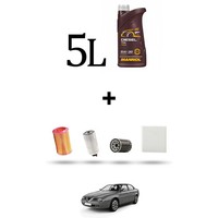 Hoffcar Set Service 4 Filter Und 5L ÖL FüR Alfa Romeo 166 (936) 2.4 JTD 100Kw