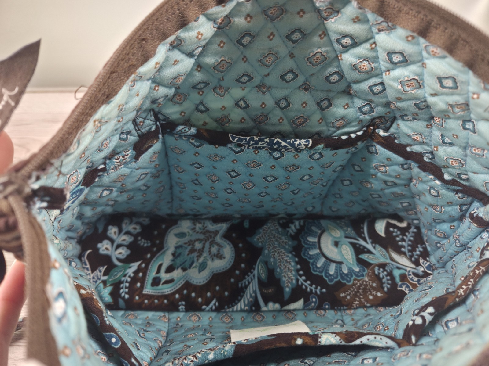 Vera Bradley JAVA BLUE Small Bag Double Strap - image 9