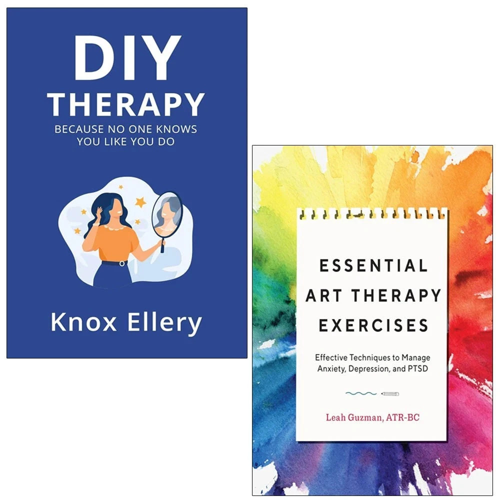 Leah Guzman & Knox Ellery Unisex Essential Art Therapy Exercises,Diy Therapy Knox Ellery 2 Books Collection Set - Image 2