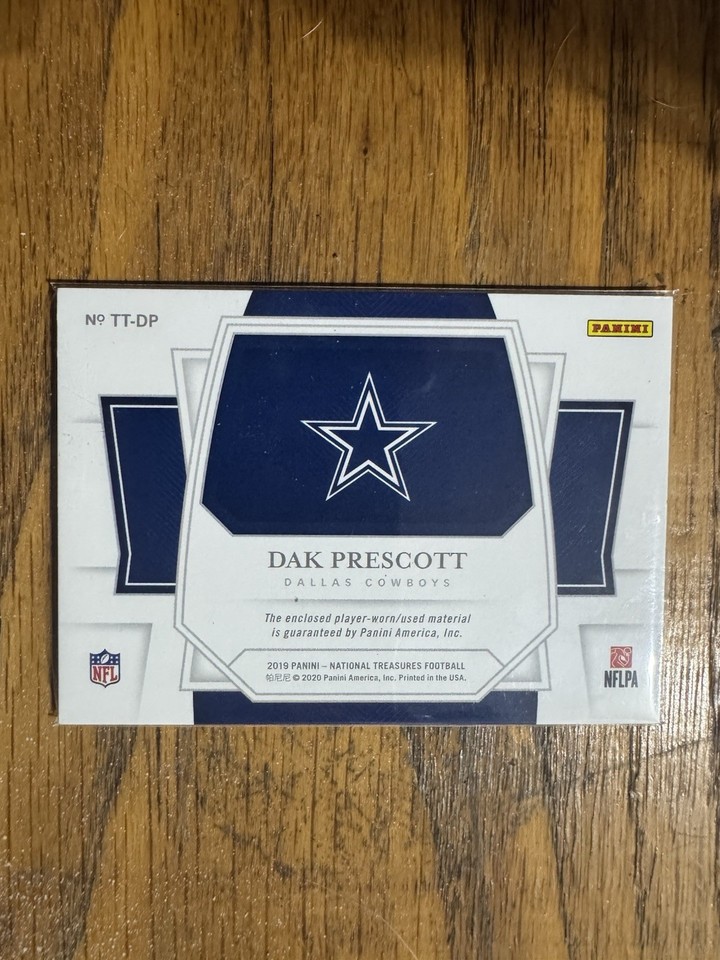 2019 Panini National Treasures Dak Prescott Tremendous Treasures /99 ...