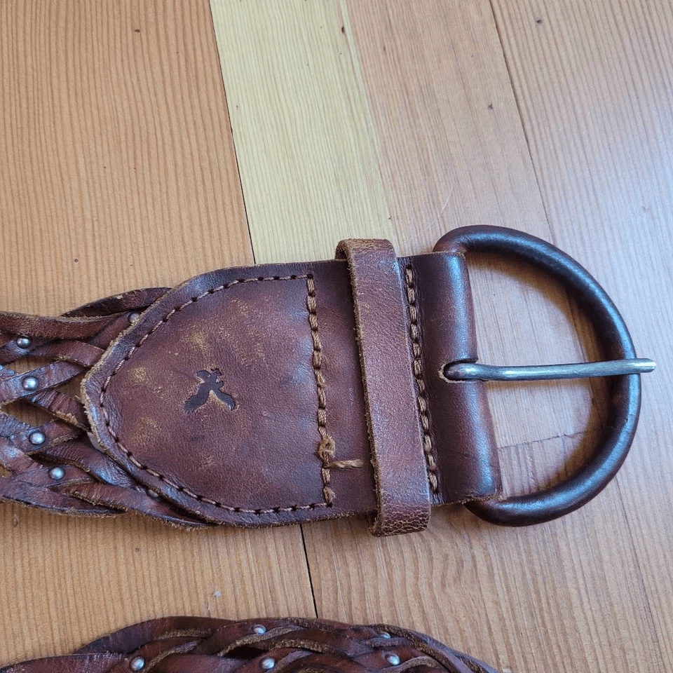 Cinturón de cuero genuino vintage Y2K American Eagle L/XL ancho western boho indie Foto 3 de 4